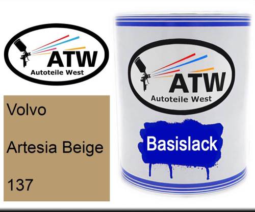 Volvo, Artesia Beige, 137: 1L Lackdose, von ATW Autoteile West.